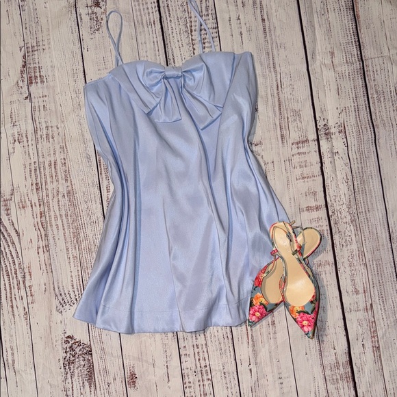 a new day Dresses & Skirts - A new day Light Blue Bow Front mini dress